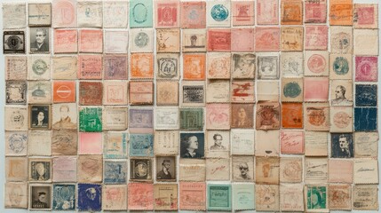 A Collection Of Vintage And Aged Postage Stamps