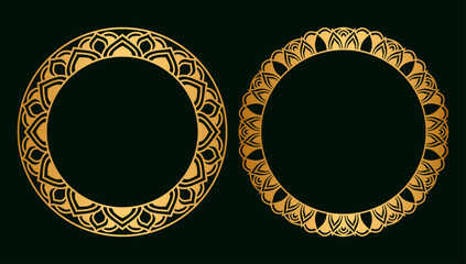 Enchanting White Intricate Floral Islamic Mandala Circles Decoration With Blank Horizontal Vector Background © Motions Art