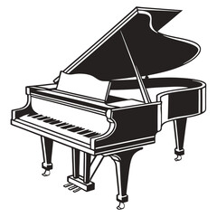 piano vector image on white background 