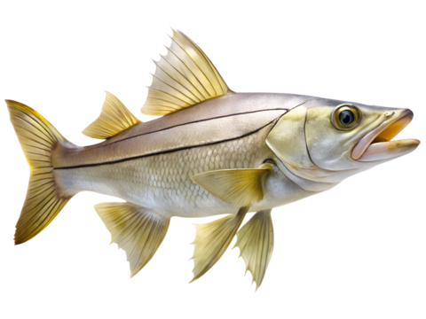 snook fish isolated on transparent background