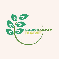creative circle plant company logo.