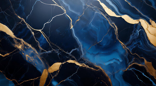 blauer mamor durchzogen von gold