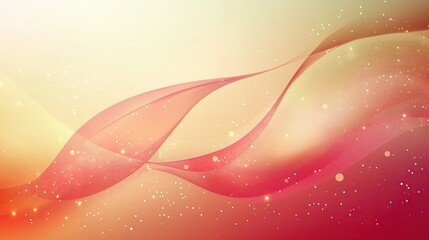 Abstract Orange and Pink Wave Design with Sparkle