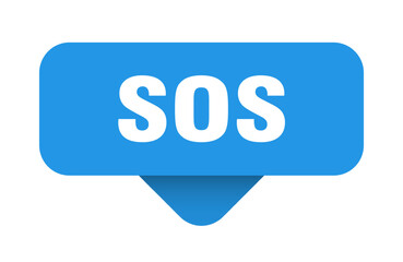 sos sticker. sos sign on transparent background