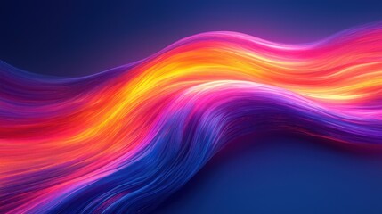 Obraz premium Abstract Colorful Wave Pattern Digital Art