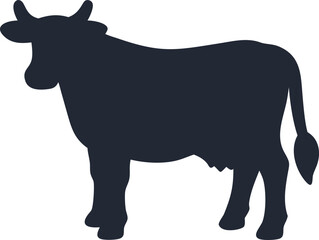a cow silhouette vector design