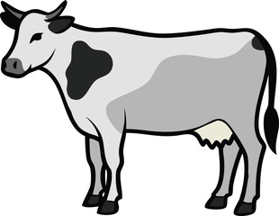 a cow silhouette vector design