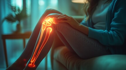 close-up of the woman's leg and hip area