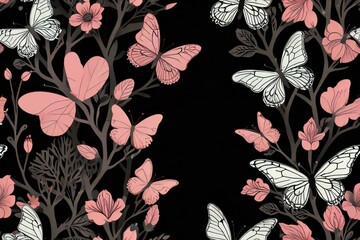seamless floral pattern with flowers