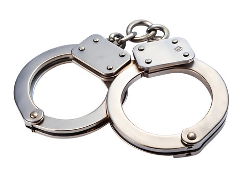 handcuffs on white background
