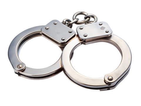 handcuffs on white background