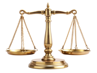 gold scales isolated on white background