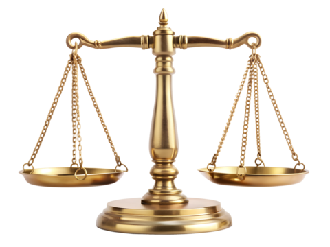 gold scales isolated on white background