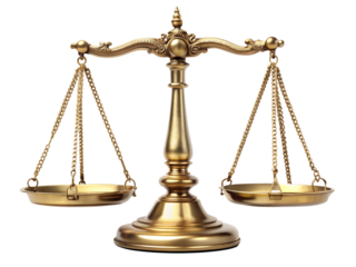 gold scales isolated on white