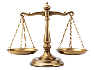 gold scales isolated on white