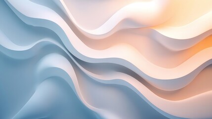 Abstract Pastel Waves Flowing Smoothly Together