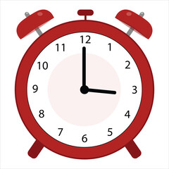 THE  alarm clock isolated on a  white background