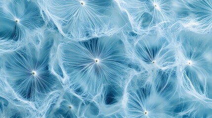 Close-up of Blue Sponge Texture with Water Droplets
