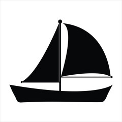 boat on  a white background