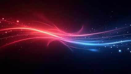 Obraz premium red blue light effect