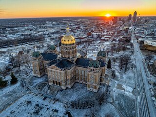 Des Moines Iowa Aerial