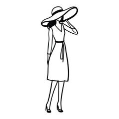  Elegant Woman Wearing a Hat - Minimalist Chic
Adobe Illustrator Artwork