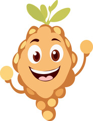 cute and funny chickpeas, super food, proper nutrition