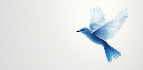 Obraz premium A Blue Bird Soaring In Flight Gracefully