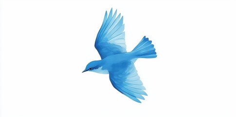 Obraz premium A Blue Bird In Flight Soaring Gracefully