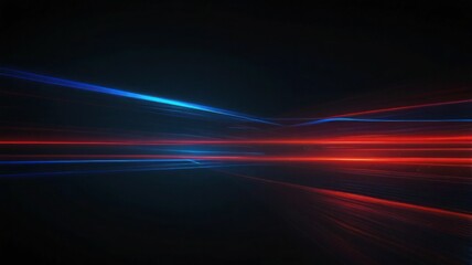 Red blue lines light speed motion background. red faster motion background design. fast moving digital technology concept texture and black space