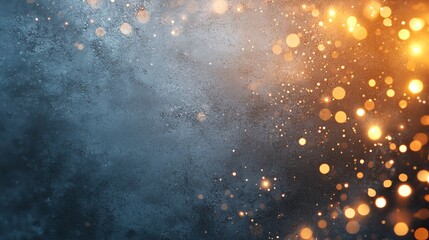 Fototapeta premium An abstract background featuring vibrant blue and orange bokeh lights, creating a dreamy atmosphere perfect for creative projects and artistic designs.