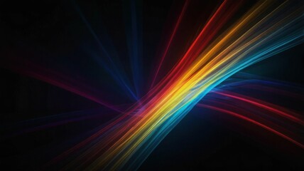 Bright streaks of color streak across a high-tech backdrop, creating an energetic atmosphere. The fast-moving lights evoke a sense of speed and innovation