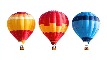 Fototapeta premium Colorful hot air balloons floating, festival, sky, adventure, travel, isolated