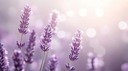 Obraz premium Softly Lit Pale Lavender Abstract Background with Diffused Light