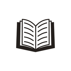 Open book icon, book education symbol isolated on transparent background, book PNG