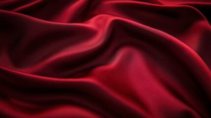 Obraz premium Seamless Deep Crimson Red Fabric Texture on Plain Background