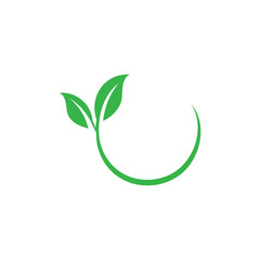 Leaf logo icon design, Abstract green leaf logo icon vector design. Landscape design, garden, Plant, nature and ecology vector logo. Ecology Happy life Logotype concept icon. Vector illustration,