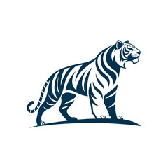  tiger silhouette logo tiger Face vector line art logo design