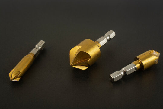 Countersinks for performing phases in various materials. Tools used in industry.