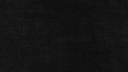 Seamless Black Linen Fabric Texture Background