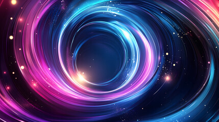 
Colorful swirl elements with neon led illumination. Abstract futuristic background.