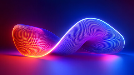
Colorful swirl elements with neon led illumination. Abstract futuristic background.