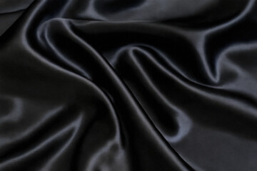 Hintergrundbild seidener Stoff in schwarz