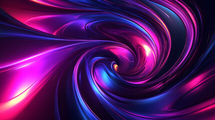 
Colorful swirl elements with neon led illumination. Abstract futuristic background.