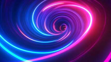 
Colorful swirl elements with neon led illumination. Abstract futuristic background.