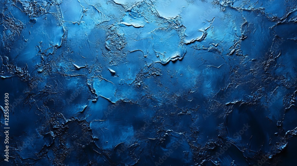 Aufkleber Rich azure textures intertwine to create a captivating background filled with depth and dimension in stunning blue hues