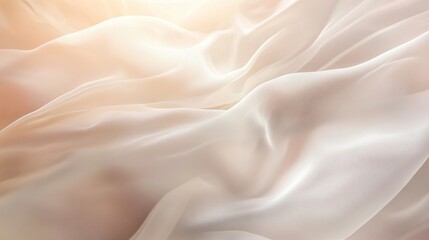Obraz premium Elegant Draped Creamy White Fabric Texture