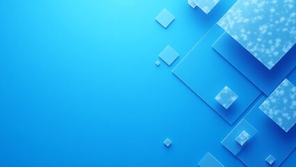 Abstract modern blue geometric background. Generative Ai.
