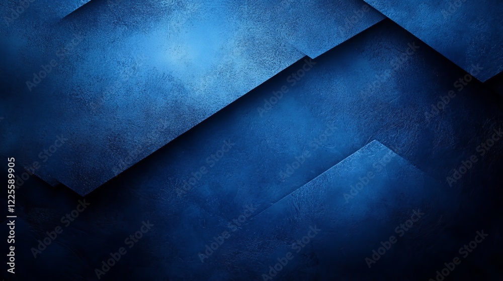 Poster Vibrant hues of blue create an abstract backdrop conveying depth and tranquility in a creative digital artwork
