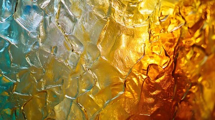 Abstract Colorful Glass Texture with Shimmering Light Reflection